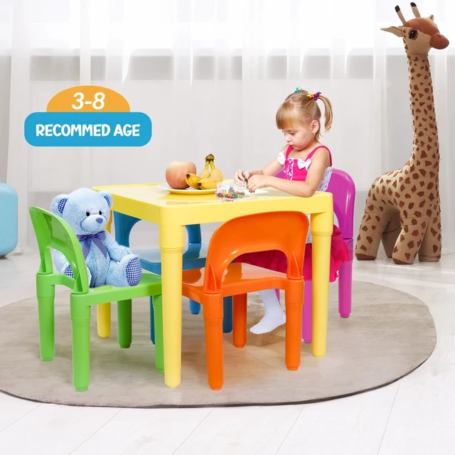 Alt view image 5 of 7 - Kids Table and 4 Chairs Toddler Child Party Toys Fun Activity Furniture Play Set