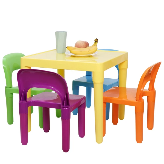 Alt view image 7 of 7 - Kids Table and 4 Chairs Toddler Child Party Toys Fun Activity Furniture Play Set