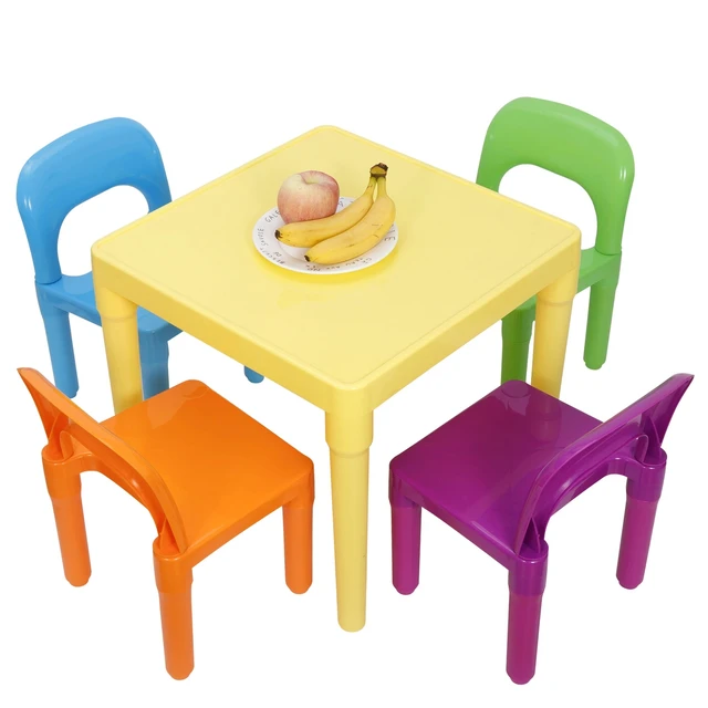 Alt view image 6 of 7 - Kids Table and 4 Chairs Toddler Child Party Toys Fun Activity Furniture Play Set