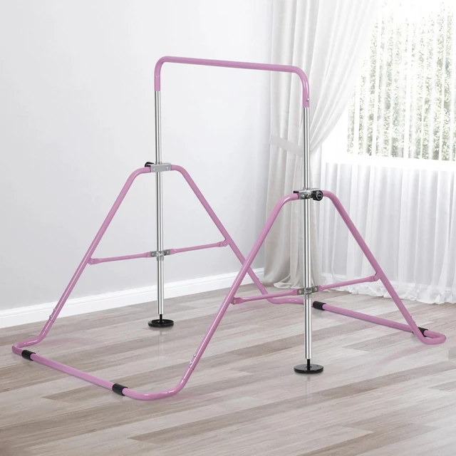 Main image of Folding Gymnastic Horizontal Bars Equipment Adjustable Height Junior Training