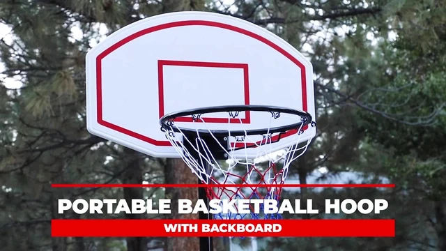 Alt view image 2 of 7 - 28'' x 18'' Backboard Adjustable Height Basketball Hoop Outdoor Stand