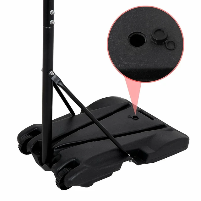 Alt view image 6 of 7 - 28'' x 18'' Backboard Adjustable Height Basketball Hoop Outdoor Stand