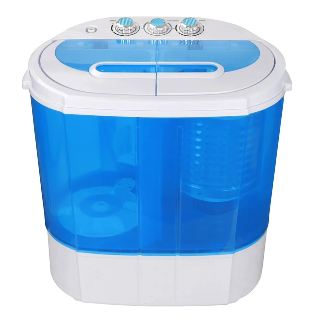 Alt view image 2 of 7 - Mini Portable 9lbs Washing Machine Compact RV Dorm Laundry Washer Spin Dryer