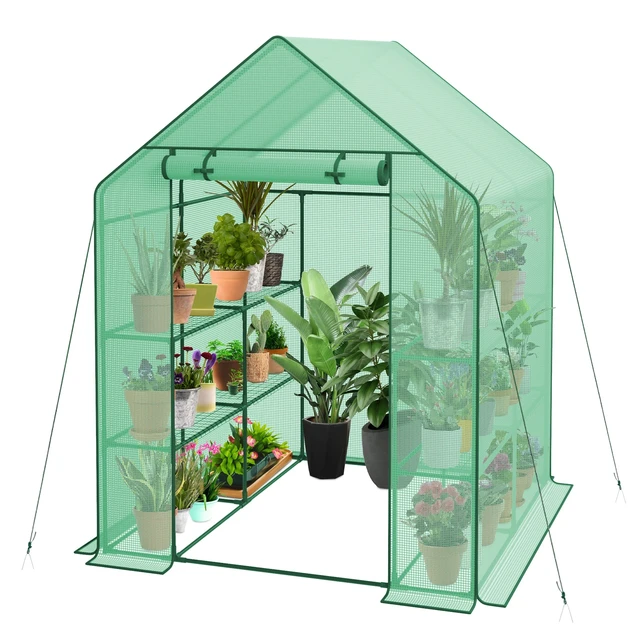 Alt view image 6 of 7 - Portable Greenhouse Walk In Green House Outdoor Plant Gardening Year Around