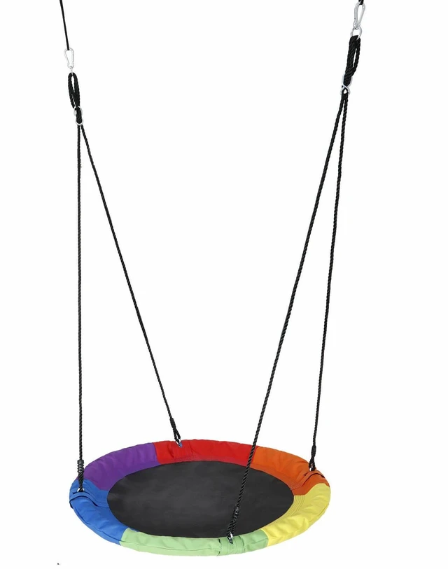 Main image of 40" Saucer Tree Swing Outdoor Flying Saucer Rope Swing Platform w/Tree Strap