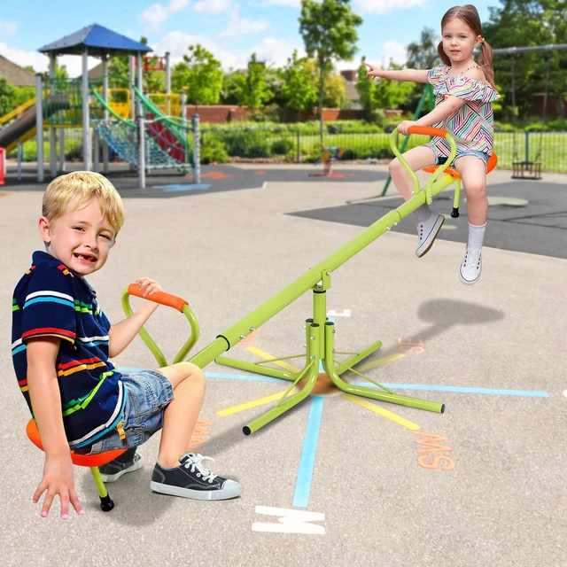 Alt view image 4 of 7 - Junior Kids Heavy-Duty Seesaw 360 Degree Spinning Children Entertainment EZ Set