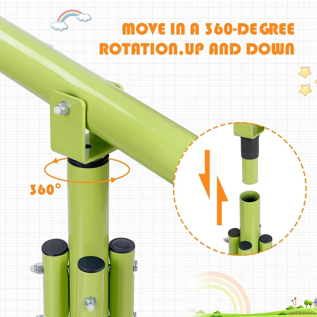 Alt view image 6 of 7 - Junior Kids Heavy-Duty Seesaw 360 Degree Spinning Children Entertainment EZ Set