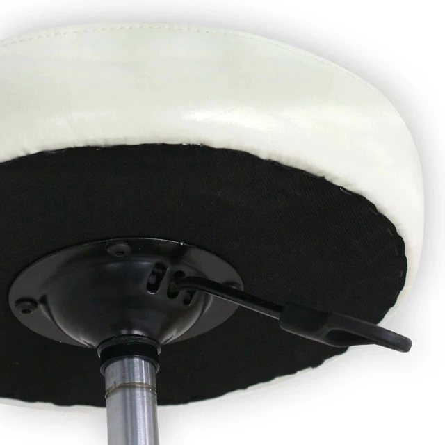 Alt view image 4 of 6 - Adjustable White Swivel Hydraulic Salon Stool Rolling Chair Facial Massage