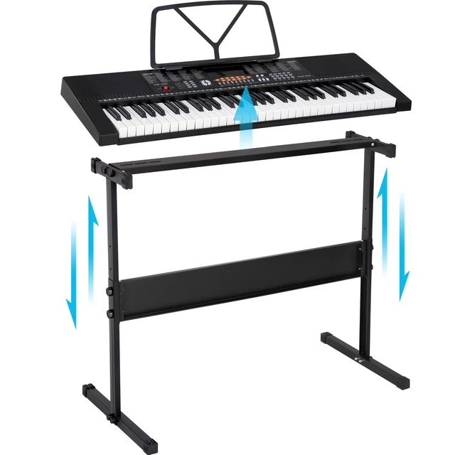 Alt view image 6 of 7 - 61 Key Electronic Keyboard Piano Organ with Microphone Stand Stool Earphone