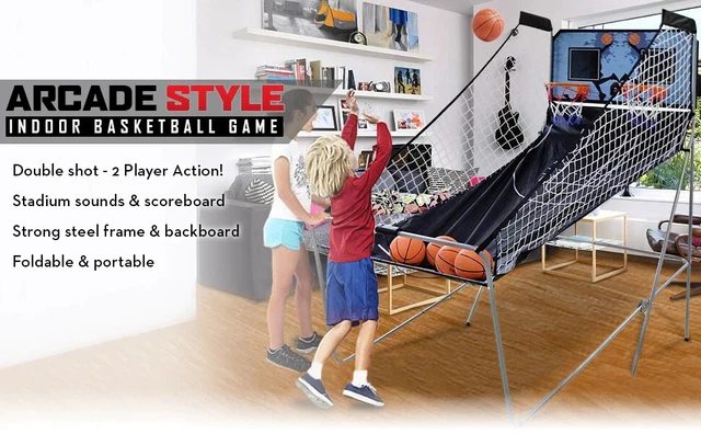Alt view image 3 of 7 - Basketball Arcade Game Electronic Hoops Shot Electronic Scorer Dual 2 Players