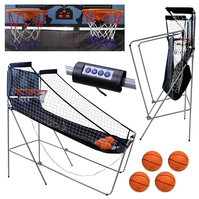 Alt view image 4 of 7 - Basketball Arcade Game Electronic Hoops Shot Electronic Scorer Dual 2 Players