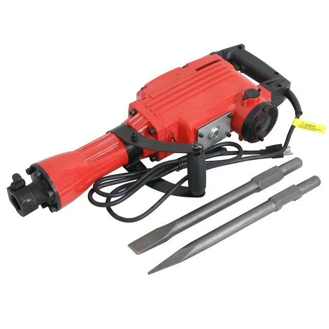 Alt view image 2 of 7 - Electric Concrete Breaker 2 Chisel 2200W Demolition Jack Hammer 2 Punch Bit Set