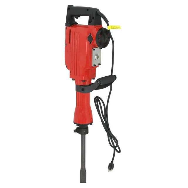 Alt view image 4 of 7 - Electric Concrete Breaker 2 Chisel 2200W Demolition Jack Hammer 2 Punch Bit Set