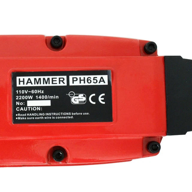 Alt view image 5 of 7 - Electric Concrete Breaker 2 Chisel 2200W Demolition Jack Hammer 2 Punch Bit Set