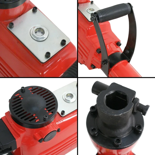 Alt view image 6 of 7 - Electric Concrete Breaker 2 Chisel 2200W Demolition Jack Hammer 2 Punch Bit Set