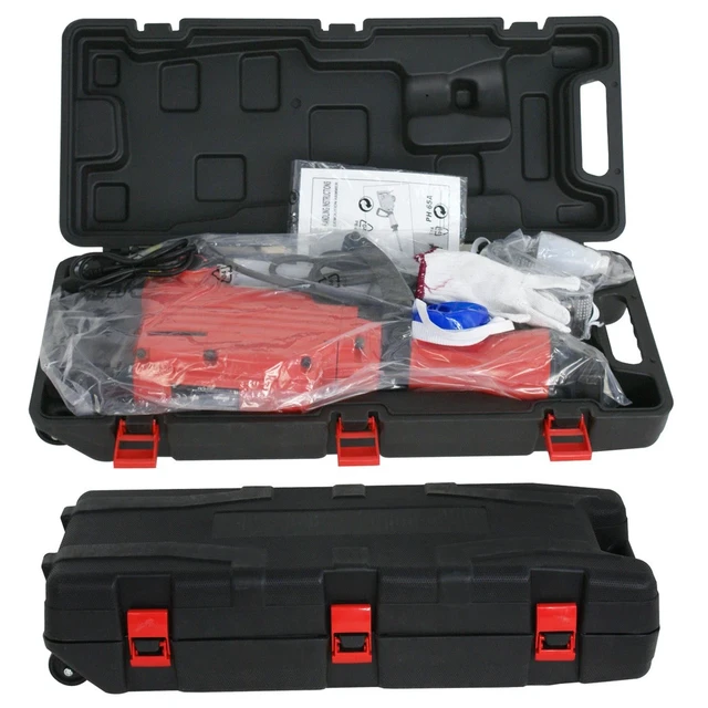 Alt view image 7 of 7 - Electric Concrete Breaker 2 Chisel 2200W Demolition Jack Hammer 2 Punch Bit Set