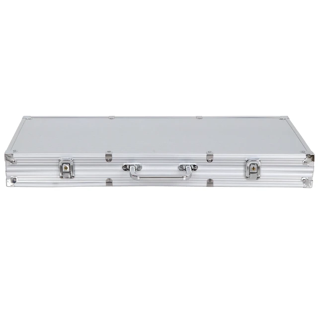 Alt view image 3 of 7 - 500PCS Poker Chip Set Table Game Aluminum Carry Case Blackjack Roulette