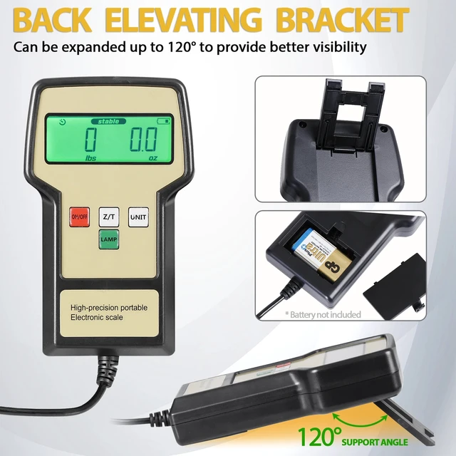 Alt view image 5 of 7 - Digital Refrigerant Electronic Charging Scale Meters 220 lbs for HVAC with Case