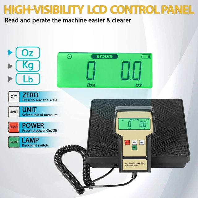 Alt view image 7 of 7 - Digital Refrigerant Electronic Charging Scale Meters 220 lbs for HVAC with Case