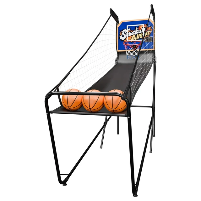 Alt view image 6 of 7 - Foldable Electronic Arcade Basketball Game 3 Basketballs Single Shot Indoor