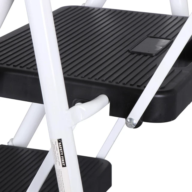 Alt view image 3 of 7 - 4 Step Ladder w/ Tool Tray Folding Step Stool w/ Wide Non-Slip Pedal & Handgrip