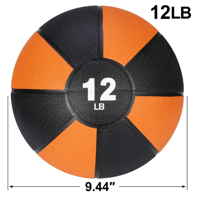 Alt view image 3 of 7 - 12lb Body Sport Exercise Medicine Ball for Home Gym Balance Stability Pilates
