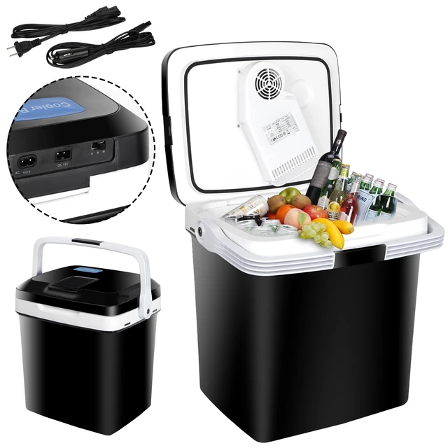 Alt view image 2 of 7 - 5.7Gal Car Iceless Thermoelectric Cooler&Warmer Travel Fridge For BBQ Camping12V