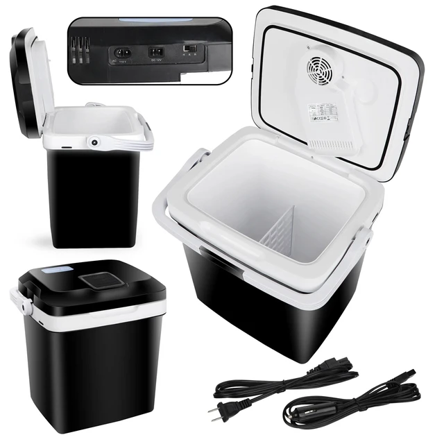 Alt view image 3 of 7 - 5.7Gal Car Iceless Thermoelectric Cooler&Warmer Travel Fridge For BBQ Camping12V