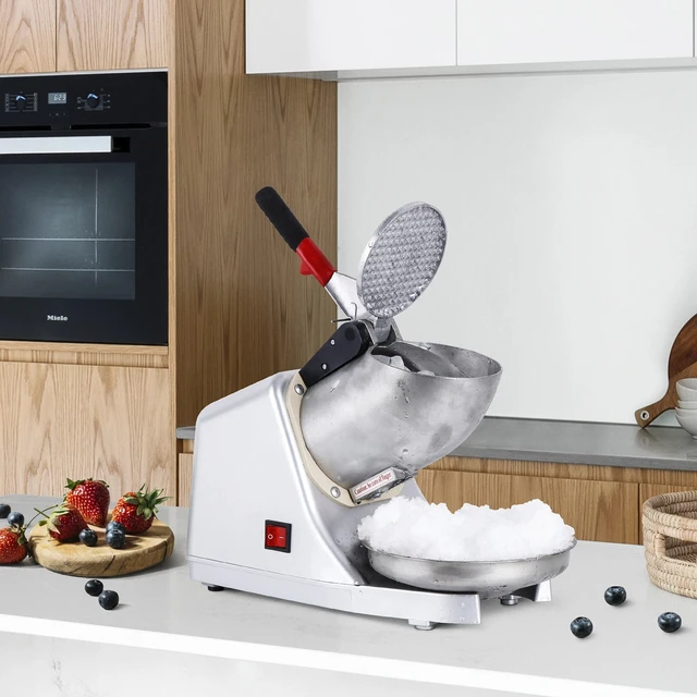 Alt view image 4 of 7 - Ice Shaver Machine Snow Cone Maker Shaved Ice 143 lbs Electric Crusher Shaving
