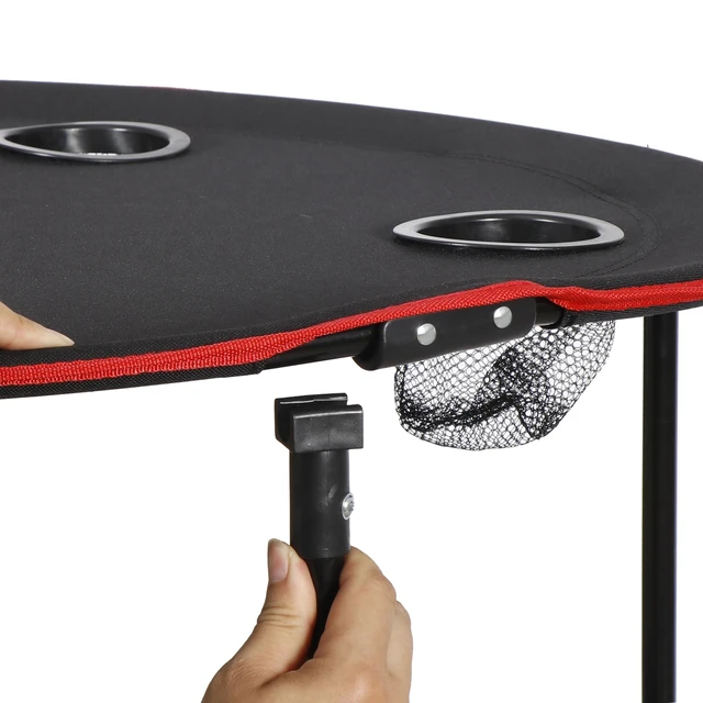 Alt view image 6 of 7 - Portable Folding Picnic Table Outdoor Camping Table w/4 Cup Holder & Bag for BBQ