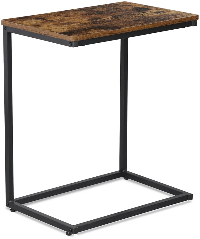 Main image of C Shaped End Table Small Side Couch Sofa Table with Metal Frame for Living Room