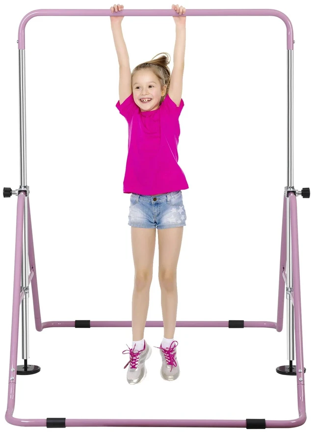 Main image of Gymnastics Bars Kids Kip Junior Training Bars Adjustable Folding Horizontal Bars