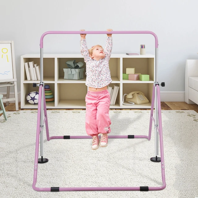 Alt view image 2 of 7 - Gymnastics Bars Kids Kip Junior Training Bars Adjustable Folding Horizontal Bars