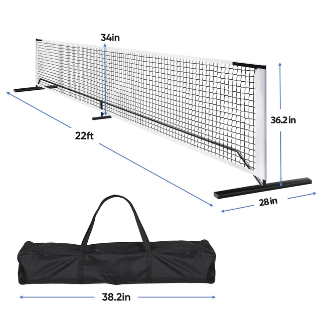 Alt view image 3 of 7 - Portable Pickleball Net Set System Regulation Size w/Carrying Bag & Metal Frame