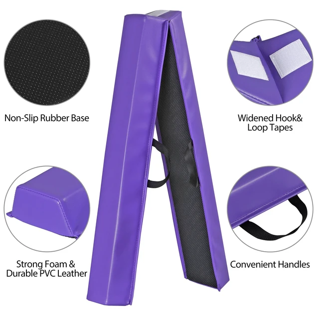 Alt view image 3 of 7 - 6FT Balance Beam Folding Floor Gymnastics Equipment for Kids with Non Slip Base