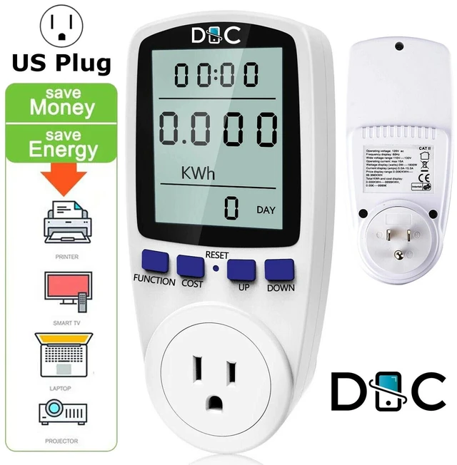 Main image of Digital Power Saving Energy Monitor Watt Amp Volt KWh Meter Electricity Analyzer