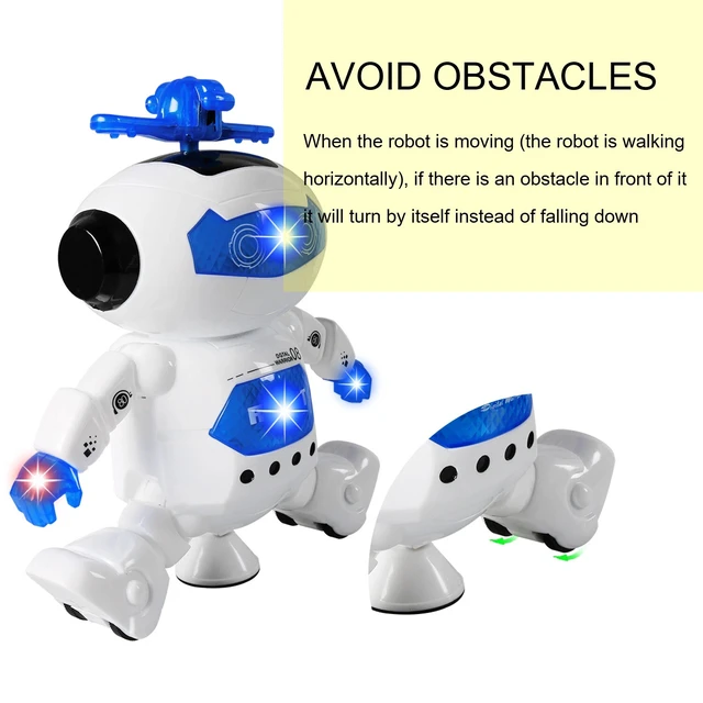 Alt view image 3 of 6 - Toys For Boys Kids Children Rotating Glowing Dancing Robot for 3-10 Years Old Ag