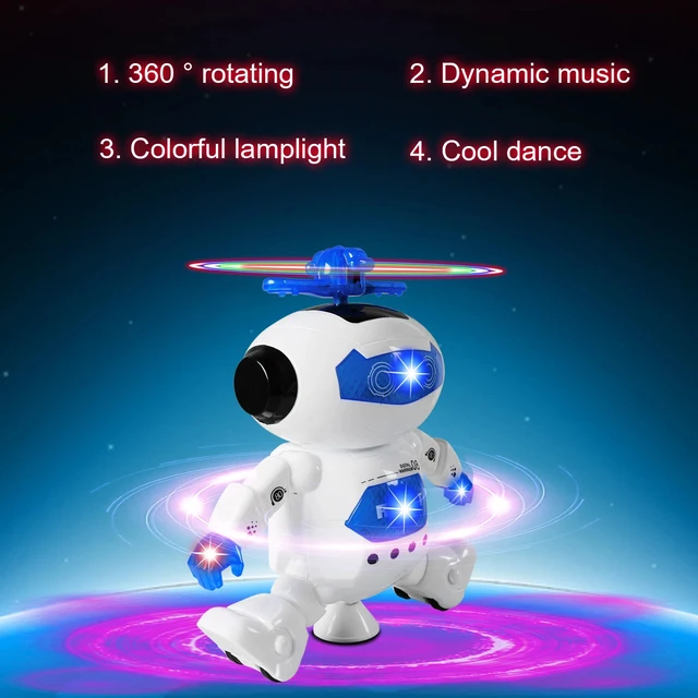Alt view image 5 of 6 - Toys For Boys Kids Children Rotating Glowing Dancing Robot for 3-10 Years Old Ag