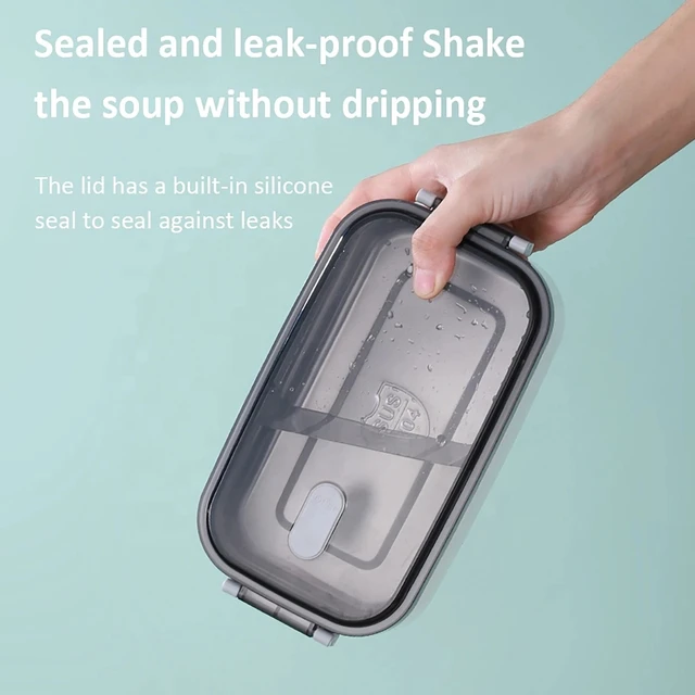 Alt view image 2 of 7 - Large 1400ML Bento Lunch Box Double Layer Leakproof Portable Food Container
