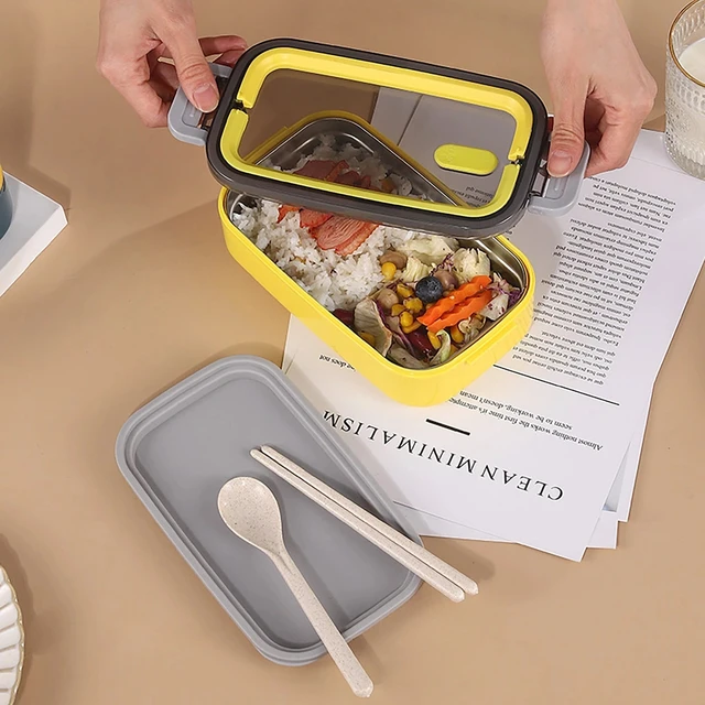 Alt view image 7 of 7 - Large 1400ML Bento Lunch Box Double Layer Leakproof Portable Food Container