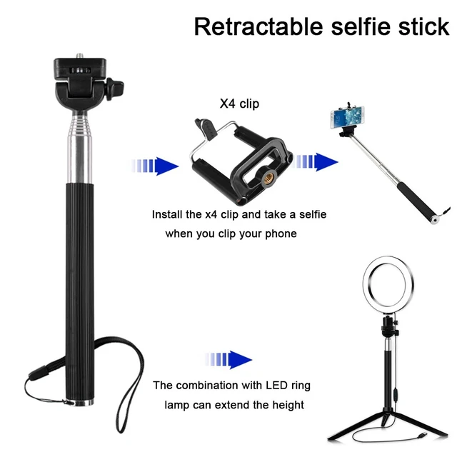 Alt view image 7 of 7 - LED Ring Light Tripod with Phone Holder & Remote for Selfie Video Live Stream