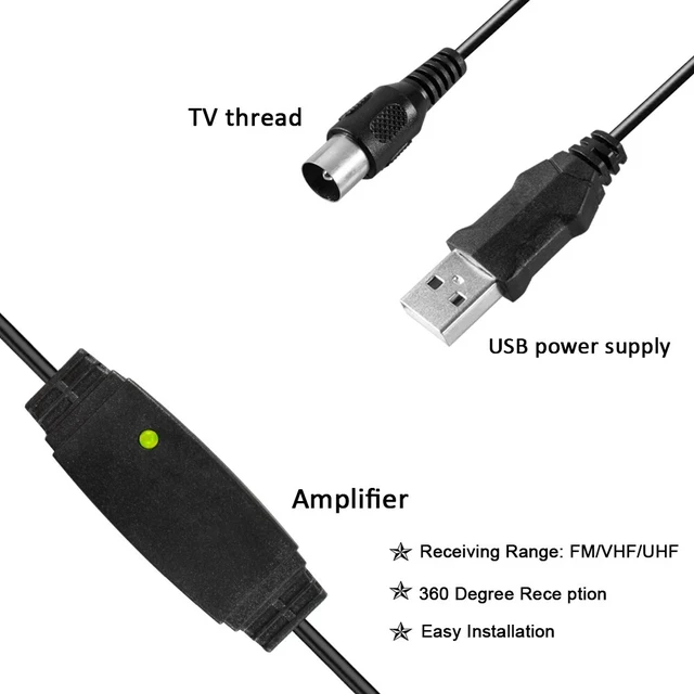 Alt view image 3 of 6 - TV Digital HD Booster Portable Indoor Free HD TV Antenna 1080P