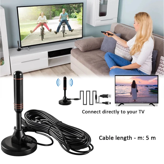 Alt view image 6 of 6 - TV Digital HD Booster Portable Indoor Free HD TV Antenna 1080P