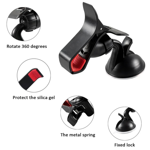 Alt view image 4 of 6 - Universal 360° Degree Rotating Car Mobile Phone Bracket Car Accessories