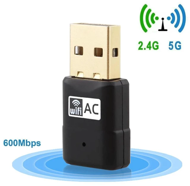Main image of Mini USB WiFi Adapter Dual Band 600Mbps Wireless Network Dongle for PC Windows