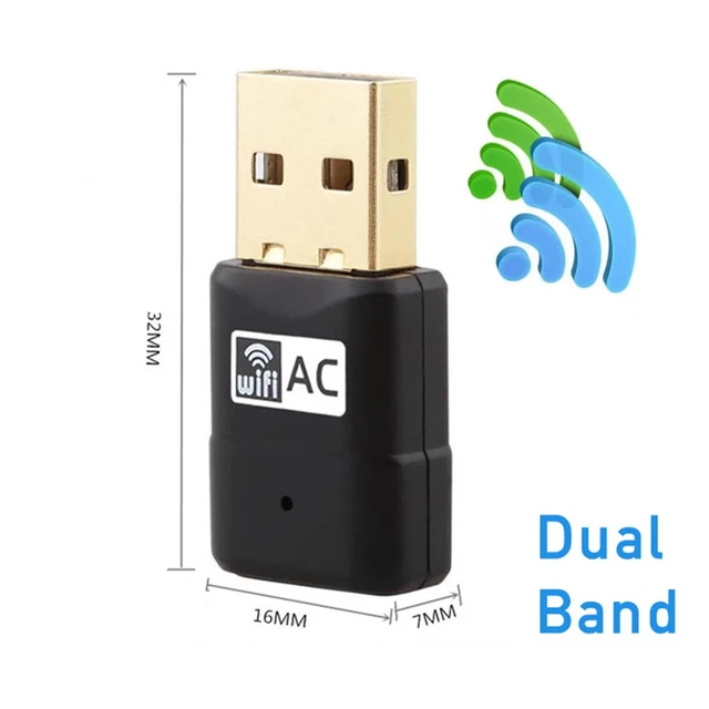 Alt view image 2 of 7 - Mini USB WiFi Adapter Dual Band 600Mbps Wireless Network Dongle for PC Windows