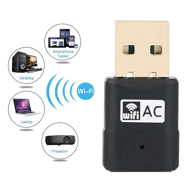 Alt view image 3 of 7 - Mini USB WiFi Adapter Dual Band 600Mbps Wireless Network Dongle for PC Windows