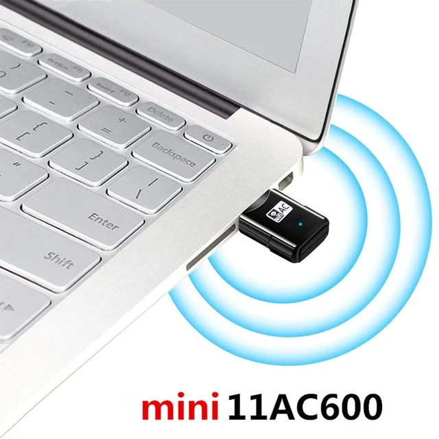 Alt view image 5 of 7 - Mini USB WiFi Adapter Dual Band 600Mbps Wireless Network Dongle for PC Windows