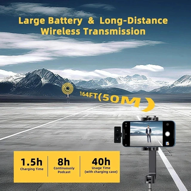 Alt view image 6 of 6 - Magnetic Wireless Lavalier Microphone For Type-C Device Noise Cancellation 2 Mic
