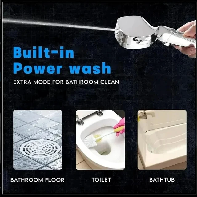 Alt view image 3 of 7 - High Pressure RV Shower Head 4 Settings for Home Camper Travel Trailers Silver